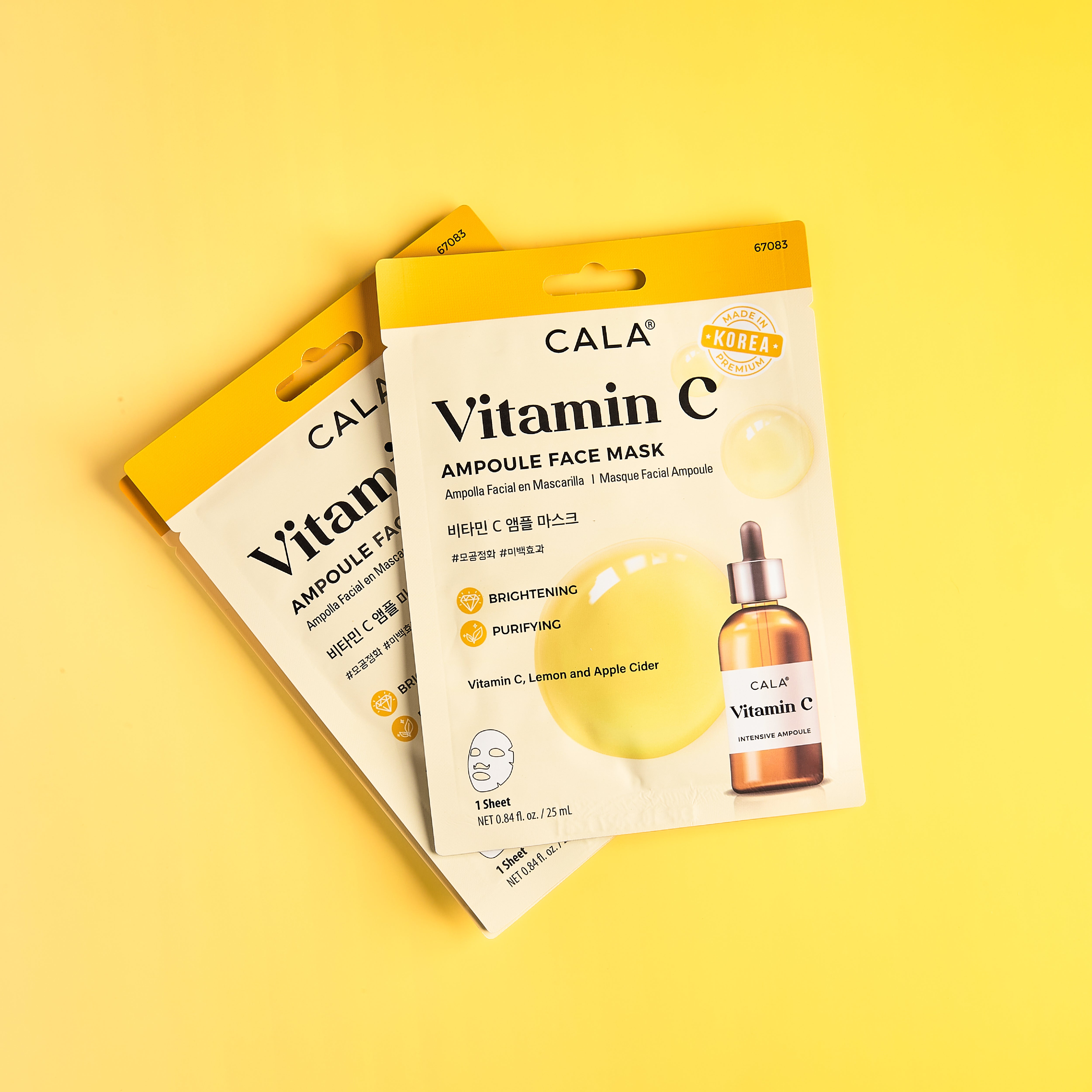 Mascarillas faciales con vitamina C (5 unidades)